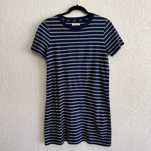 Madewell Blue Striped Shift Dress
